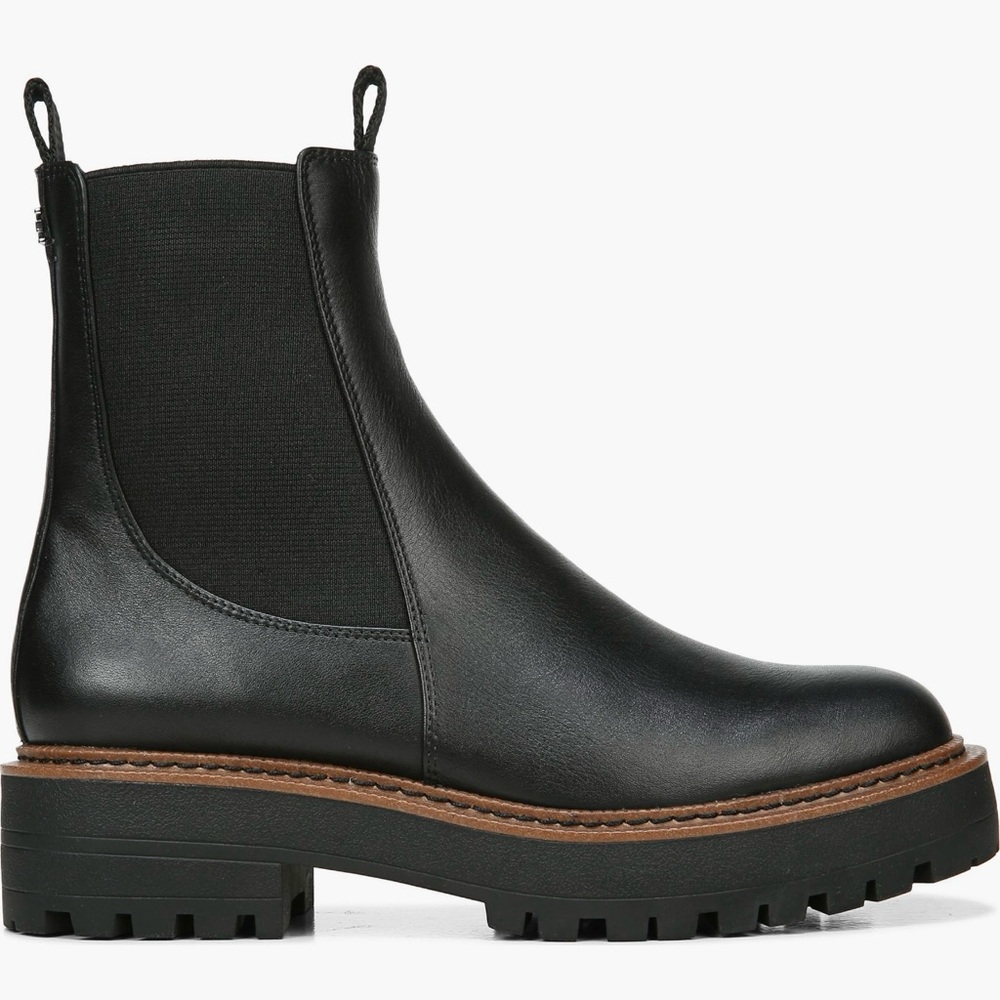 Sam Edelman Laguana Chelsea Black Leather Ankle Boot